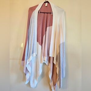 Lululemon Hatha Wrap Cardigan Quicksand Pink Silver White Knit One Size